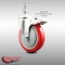 Service Caster 5 Inch 316SS Red Polyurethane Swivel 1/2 Inch Stem Caster Total Lock Brake SCC SCC-SS316TSTTL20S514-PPUB-RED-121315 - alternate 3